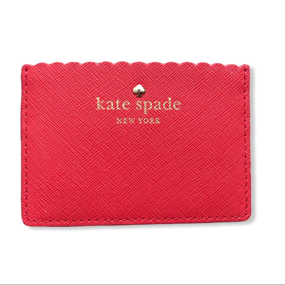 Kate Spade Lilly Avenue Scalloped Pink Card Holder